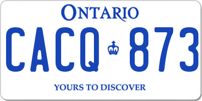 ON license plate CACQ873