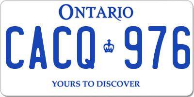 ON license plate CACQ976