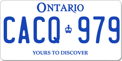 ON license plate CACQ979