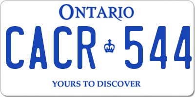 ON license plate CACR544