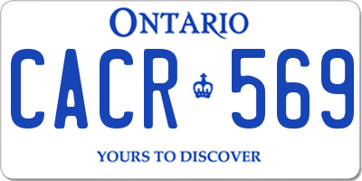 ON license plate CACR569