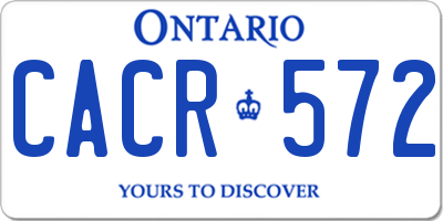 ON license plate CACR572