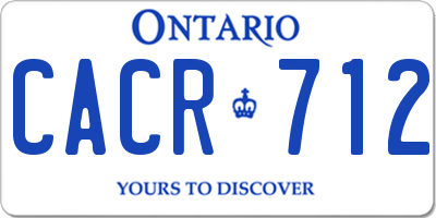 ON license plate CACR712