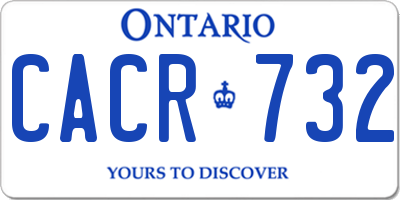 ON license plate CACR732