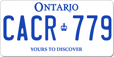 ON license plate CACR779