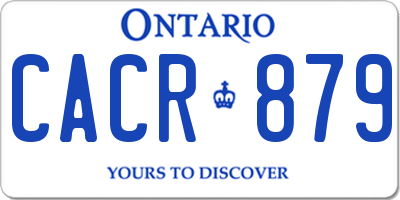 ON license plate CACR879