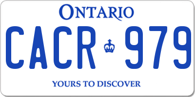 ON license plate CACR979