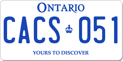 ON license plate CACS051