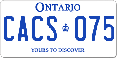 ON license plate CACS075