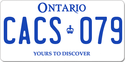 ON license plate CACS079