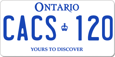 ON license plate CACS120