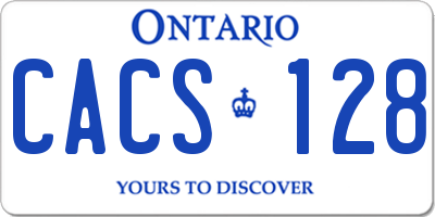 ON license plate CACS128