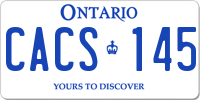 ON license plate CACS145