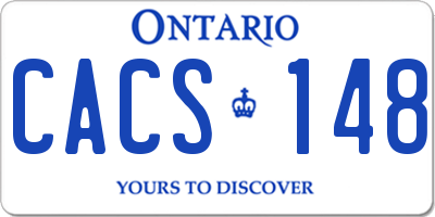 ON license plate CACS148