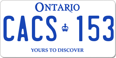 ON license plate CACS153