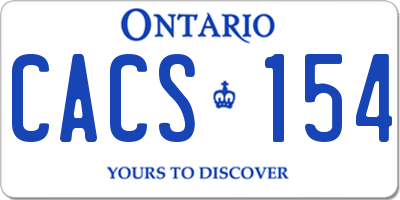 ON license plate CACS154