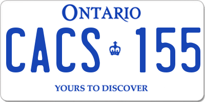 ON license plate CACS155