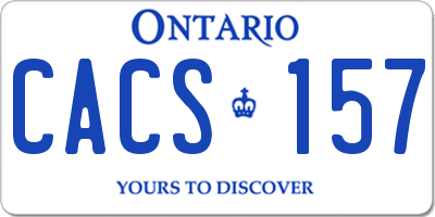 ON license plate CACS157