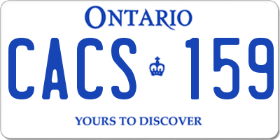 ON license plate CACS159