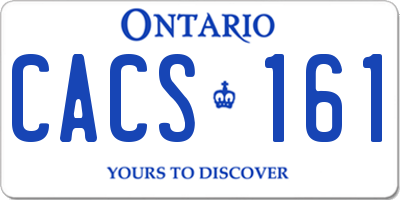 ON license plate CACS161