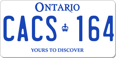 ON license plate CACS164