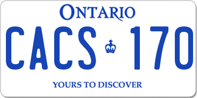 ON license plate CACS170