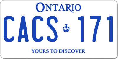 ON license plate CACS171