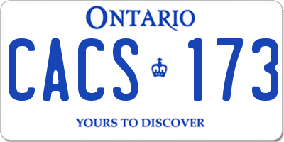 ON license plate CACS173