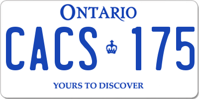 ON license plate CACS175