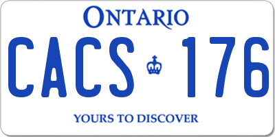 ON license plate CACS176