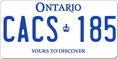 ON license plate CACS185