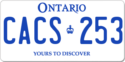 ON license plate CACS253