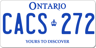 ON license plate CACS272