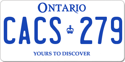 ON license plate CACS279