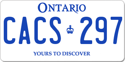 ON license plate CACS297