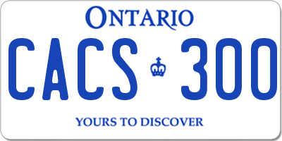 ON license plate CACS300