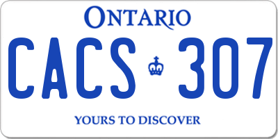 ON license plate CACS307