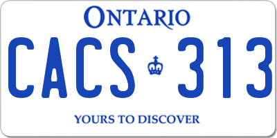 ON license plate CACS313