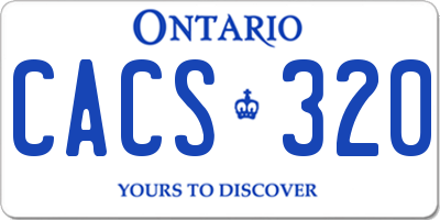 ON license plate CACS320