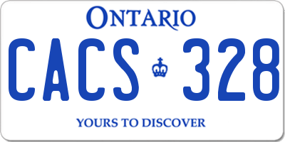 ON license plate CACS328