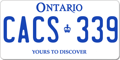 ON license plate CACS339