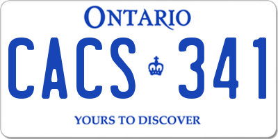 ON license plate CACS341