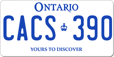 ON license plate CACS390