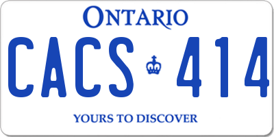 ON license plate CACS414