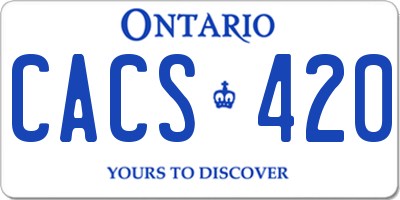 ON license plate CACS420