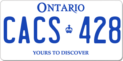 ON license plate CACS428