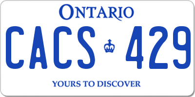 ON license plate CACS429