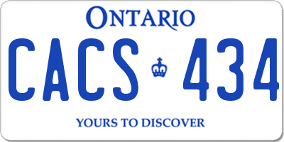 ON license plate CACS434