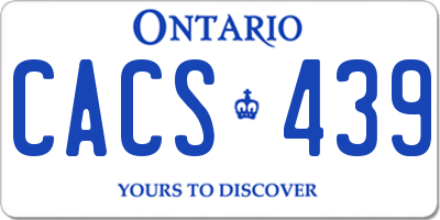 ON license plate CACS439