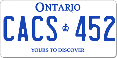 ON license plate CACS452